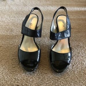 Black Patent Leather Platform High Heels